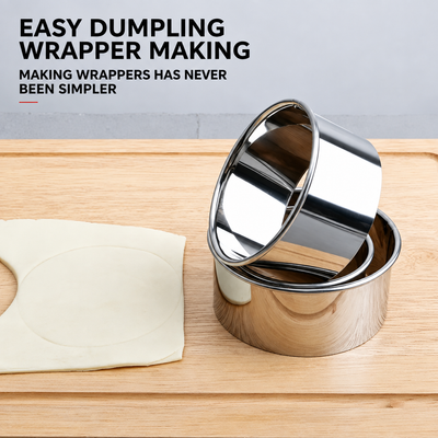 Stainless Steel Dumpling Cutter & Dough Press, Ravioli Cutter, Empanada Press Mold, Kitchen Tool