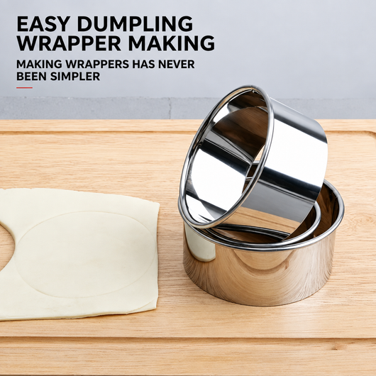 Stainless Steel Dumpling Cutter & Dough Press, Ravioli Cutter, Empanada Press Mold, Kitchen Tool