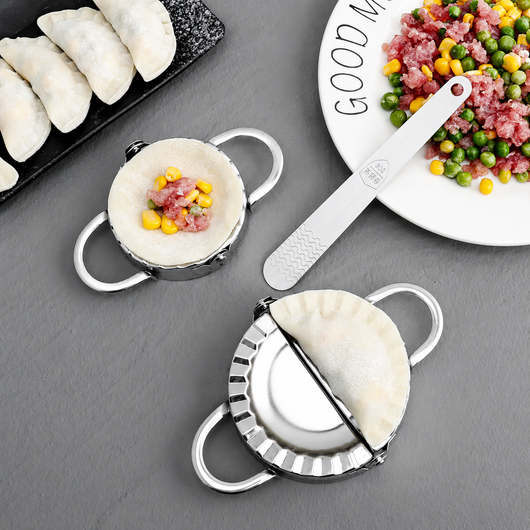 Stainless Steel Dumpling Cutter & Dough Press, Ravioli Cutter, Empanada Press Mold, Kitchen Tool