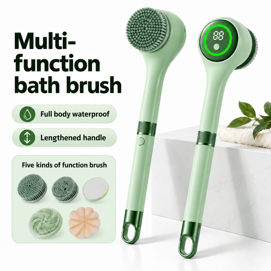 Electric Body Scrubber with Long Handle