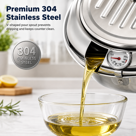 304 Grade Stainless Steel Deep Fryer Pot