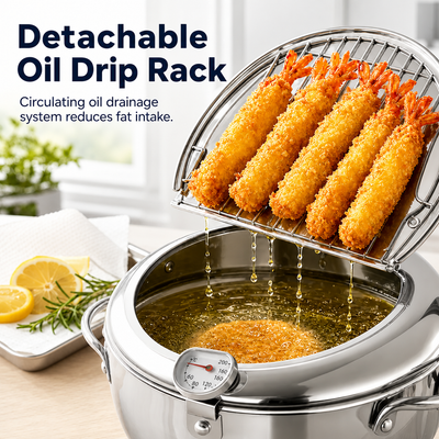 304 Grade Stainless Steel Deep Fryer Pot
