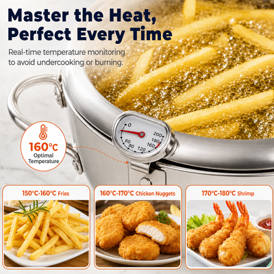 304 Grade Stainless Steel Deep Fryer Pot