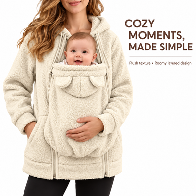 2-in-1 Maternity Fleece Sweater with Baby Carrier