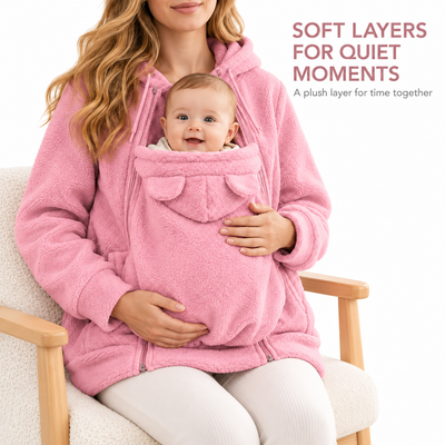 2-in-1 Maternity Fleece Sweater with Baby Carrier