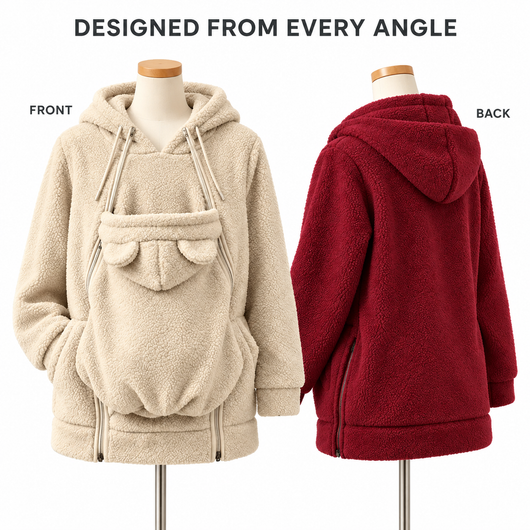 2-in-1 Maternity Fleece Sweater with Baby Carrier