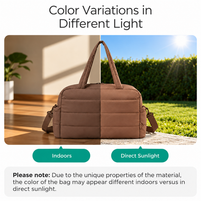 2-Piece Travel Puffer Duffle Bag – Carry-On Weekender + FREE Mini Tote