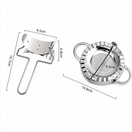 Stainless Steel Dumpling Cutter & Dough Press, Ravioli Cutter, Empanada Press Mold, Kitchen Tool
