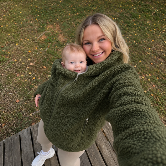 Mama Kangaroo, Newborn Baby Carrier Fleece Jacket