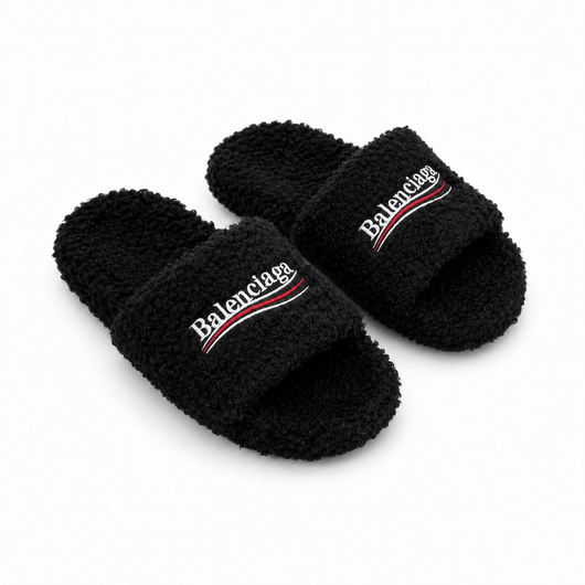Plush Fur Slide Sandals