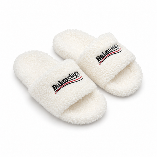 Plush Fur Slide Sandals