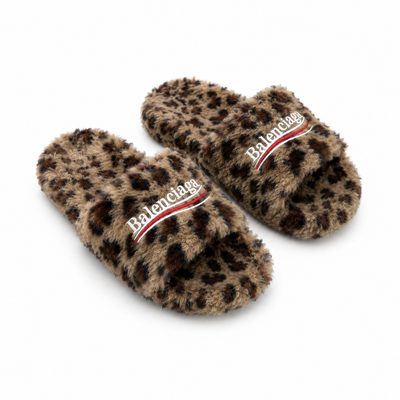Plush Fur Slide Sandals