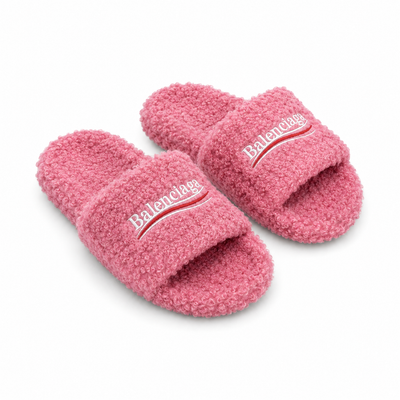Plush Fur Slide Sandals