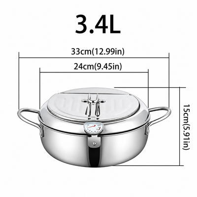 304 Grade Stainless Steel Deep Fryer Pot