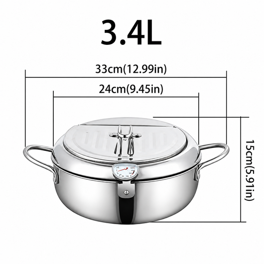 304 Grade Stainless Steel Deep Fryer Pot