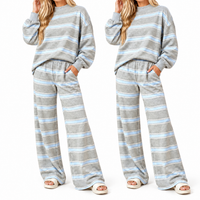 Oversized Striped 2-Piece Casual Lounge Set