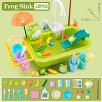 Kids Kitchen Sink Set with Running Water