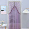 Embroidered Nordic Beaded Sheer Curtain with Gold Thread and Half-Arched Lace Drill-free Door Curtain